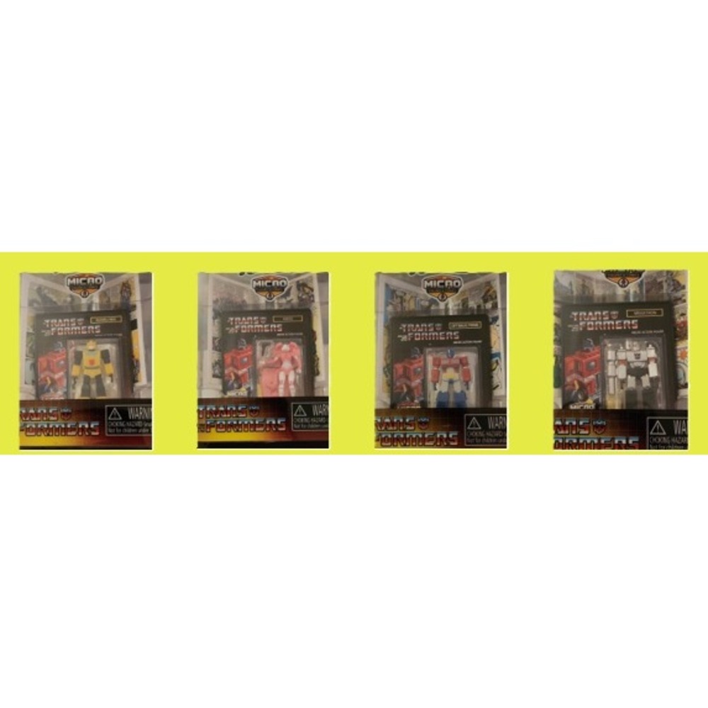 World's Smallest Transformers Micro Figures Comics Set 4 Optimus Megatron Arcee